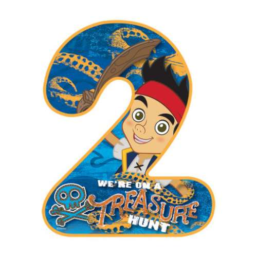Jake and the Neverland Pirate Number 2 Edible Icing Image - Click Image to Close